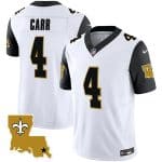 New Orleans Saints #4 Derek Carr White Black 2023 F.U.S.E. 1987 Legacy Vapor Stitched Jersey