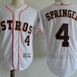 Houston Astros #4 George Springer White Elite Stitched Jersey