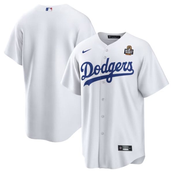 Los Angeles Dodgers Blank White 2024 World Series Cool Base Stitched Jersey