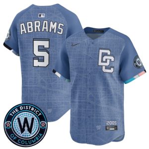 Washington Nationals #5 CJ Abrams Blue 2025 City Connect Limited Stitched Jersey