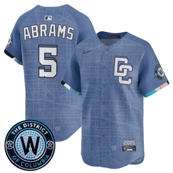 Washington Nationals #5 CJ Abrams Blue 2025 City Connect Limited Stitched Jersey