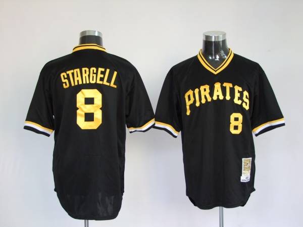 Mitchell And Ness Pirates #8 Willie Stargell Stitched Black Throwback Jersey