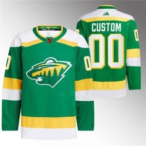 Minnesota Wild Custom Green 2022-23 Reverse Retro Stitched Jersey