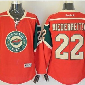 Wild #22 Nino Niederreiter Red Stitched Jersey