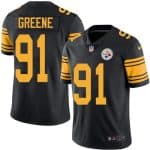 Steelers #91 Kevin Greene Black Stitched Limited Rush Nike Jersey