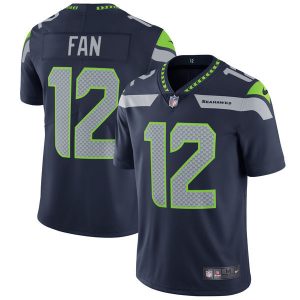 Seattle Seahawks #12 Fan Nike College Navy Vapor Untouchable Limited Stitched Jersey