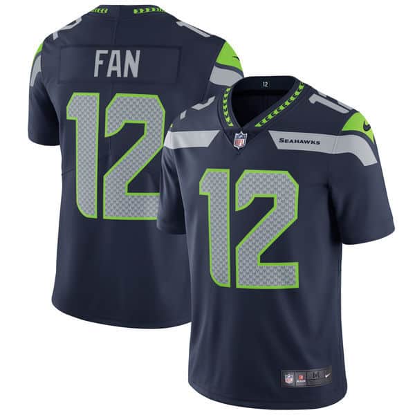 Seattle Seahawks #12 Fan Nike College Navy Vapor Untouchable Limited Stitched Jersey
