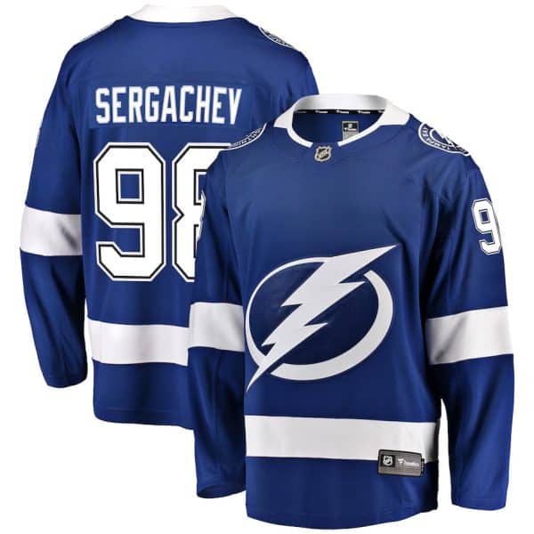 Tampa Bay Lightning #98 Mikhail Sergachev Blue Home Player Jersey