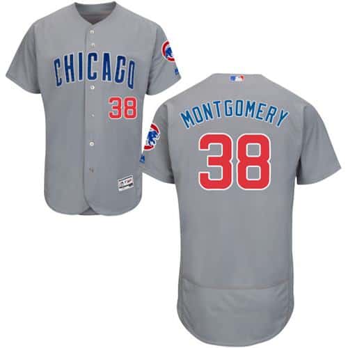 Cubs #38 Mike Montgomery Grey Flexbase Authentic Collection Road Stitched Jersey
