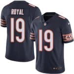 Bears #19 Eddie Royal Navy Blue Stitched Limited Rush Nike Jersey