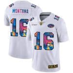 San Francisco 49ers #16 Joe Montana 2020 White Crucial Catch Limited Stitched Jersey