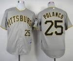 Pirates #25 Gregory Polanco Grey Cool Base Stitched Jersey