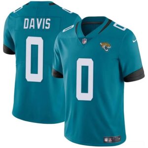 Jacksonville Jaguars #0 Gabe Davis Teal Vapor Untouchable Limited Stitched Jersey