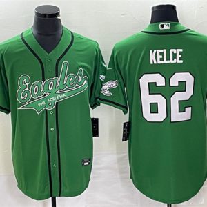 Philadelphia Eagles #62 Jason Kelce Green Cool Base Stitched Jersey