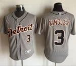 Tigers #3 Ian Kinsler Grey Flexbase Authentic Collection Stitched Jersey