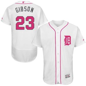 Tigers #23 Kirk Gibson White Flexbase Authentic Collection 2016 Mother's Day Stitched Jersey