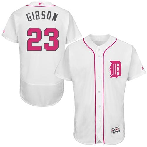 Tigers #23 Kirk Gibson White Flexbase Authentic Collection 2016 Mother's Day Stitched Jersey