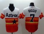 Astros #7 Craig Biggio White Orange Flexbase Authentic Collection Cooperstown Stitched Jersey