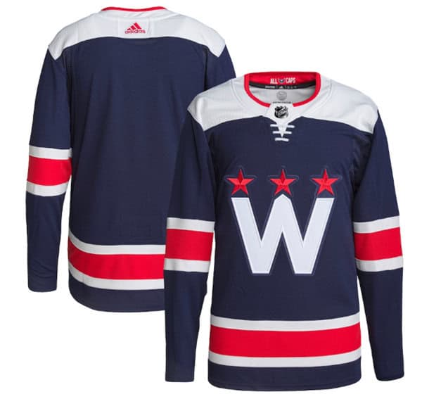 Washington Capitals Blank Navy Pro Stitched Jersey