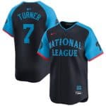 National League #7 Trea Turner Navy 2024 All-Star Limited Stitched Jersey