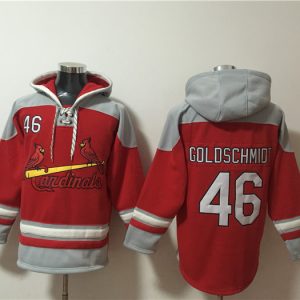St.Louis Cardinals #46 Paul Goldschmidt Ageless Must-Have Lace-Up Pullover Hoodie