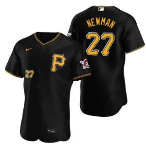 Pittsburgh Pirates #27 Kevin Newman Black Flex Base Stitched Jersey