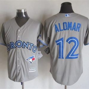 Blue Jays #12 Roberto Alomar Grey New Cool Base Stitched Jersey