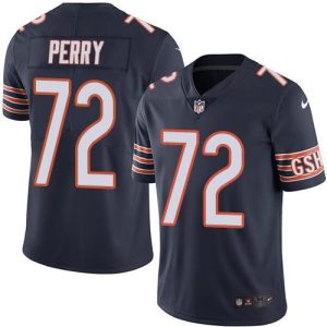 Bears #72 William Perry Navy Blue Stitched Limited Rush Nike Jersey