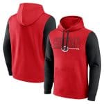 Cincinnati Reds Red Outline Fleece Pullover Hoodie
