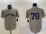 New York Yankees #78 Kellin Deglan Gray Cool Base Stitched Jersey
