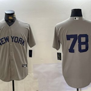 New York Yankees #78 Kellin Deglan Gray Cool Base Stitched Jersey