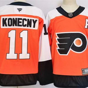 Philadelphia Flyers #11 Travis Konecny Orange 2024 Stitched Jersey