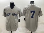New York Yankees #7 Mickey Mantle Gray Field Of Dreams Cool Base Stitched Baseball Jersey