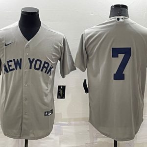New York Yankees #7 Mickey Mantle Gray Field Of Dreams Cool Base Stitched Baseball Jersey