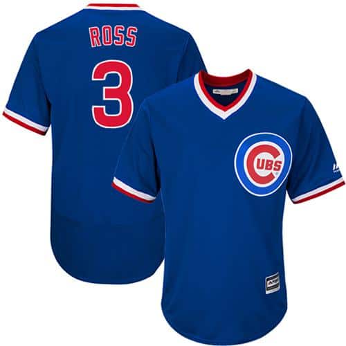 Cubs #3 David Ross Blue Flexbase Authentic Collection Cooperstown Stitched Jersey