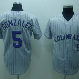 Rockies #5 Carlos Gonzalez Stitched Grey Jersey