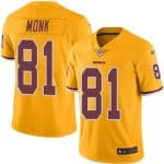Redskins #81 Art Monk Gold Stitched Limited Rush Nike Jersey