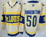 St Louis Blues #50 Jordan Binnington Cream 2025 Winter Classic Authentic Jersey