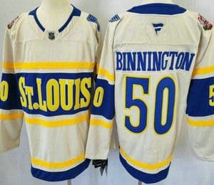 St Louis Blues #50 Jordan Binnington Cream 2025 Winter Classic Authentic Jersey