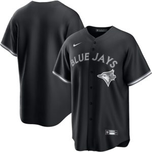 Toronto Blue Jays Blank Black Lights Out Limited Stitched Jersey