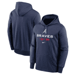 Atlanta Braves Navy 2022 Performance Pullover Hoodie