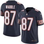 Bears #87 Tom Waddle Navy Blue Stitched Limited Rush Nike Jersey