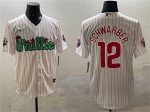 Philadelphia Phillies #12 Kyle Schwarber White Phanatic Cool Base Stitched Jersey
