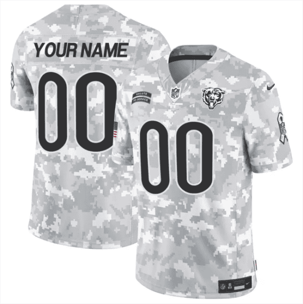 Chicago Bears Custom 2024 F.U.S.E Arctic Camo Salute To Service Limited Stitched Jersey