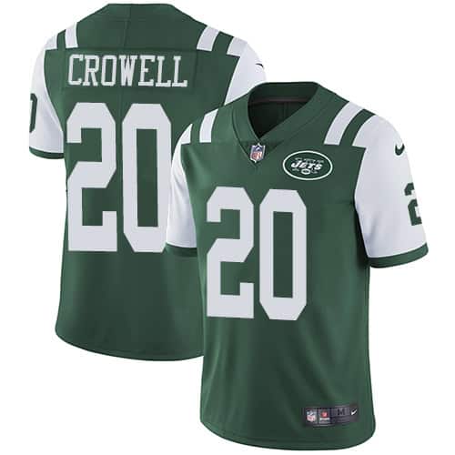 New York Jets #20 Isaiah Crowe Green Vapor Untouchable Limited Stitched Jersey