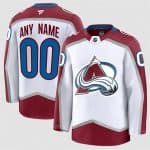 Colorado Avalanche Custom White 2024-25 Away Stitched Jersey