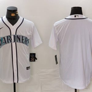 Seattle Mariners Blank White Cool Base Stitched Jersey