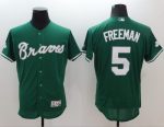 Braves #5 Freddie Freeman Green Celtic Flexbase Authentic Collection Stitched Jersey