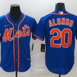 New York Mets #20 Pete Alonso Blue Cool Base Stitched Jersey