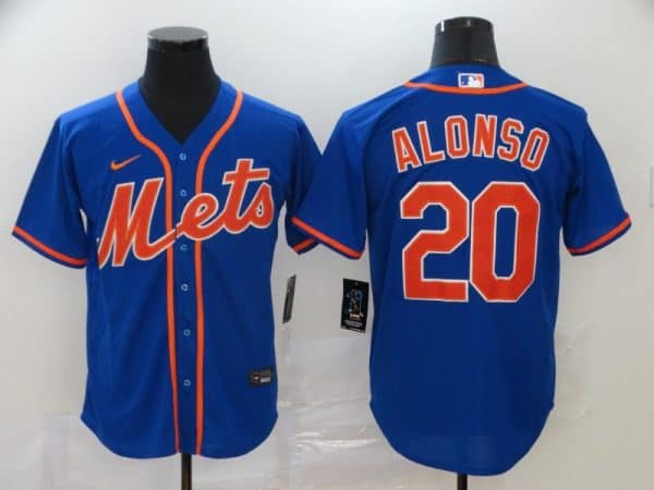 New York Mets #20 Pete Alonso Blue Cool Base Stitched Jersey